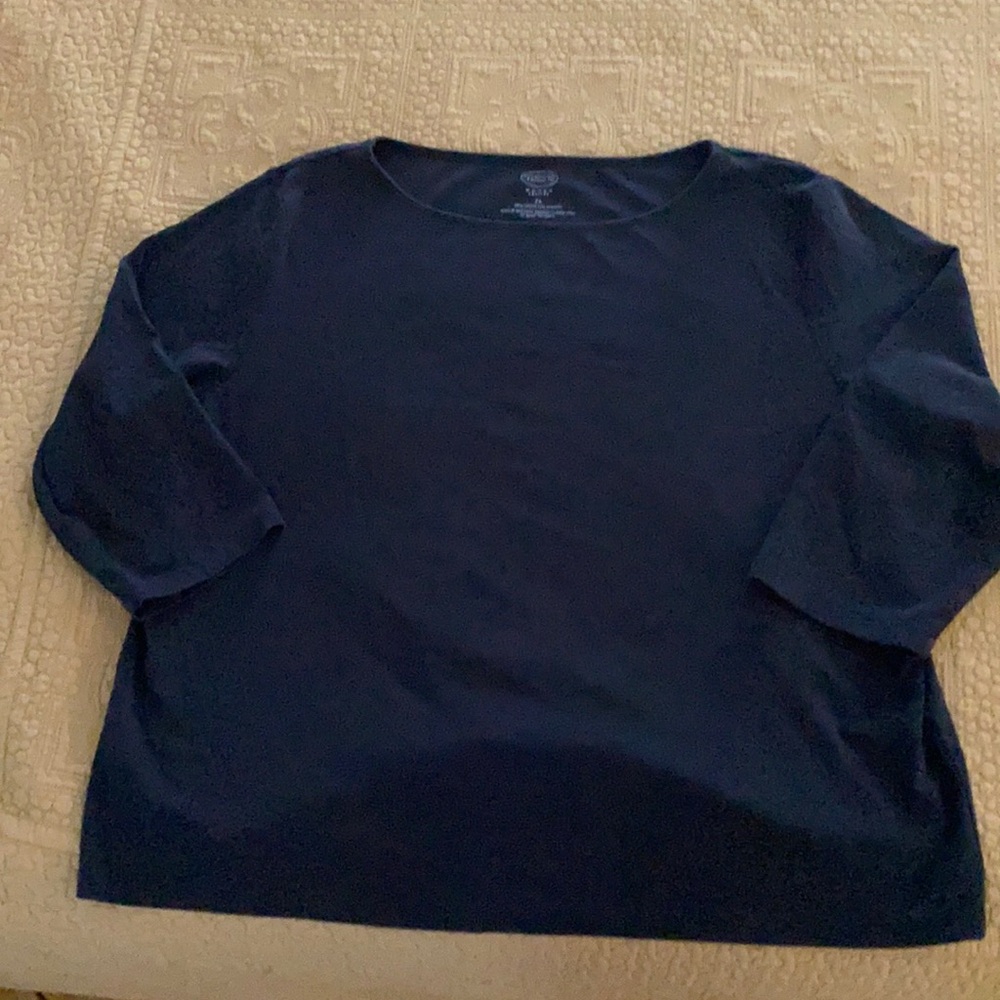TALBOTS 2X PETITE NAVY TOP